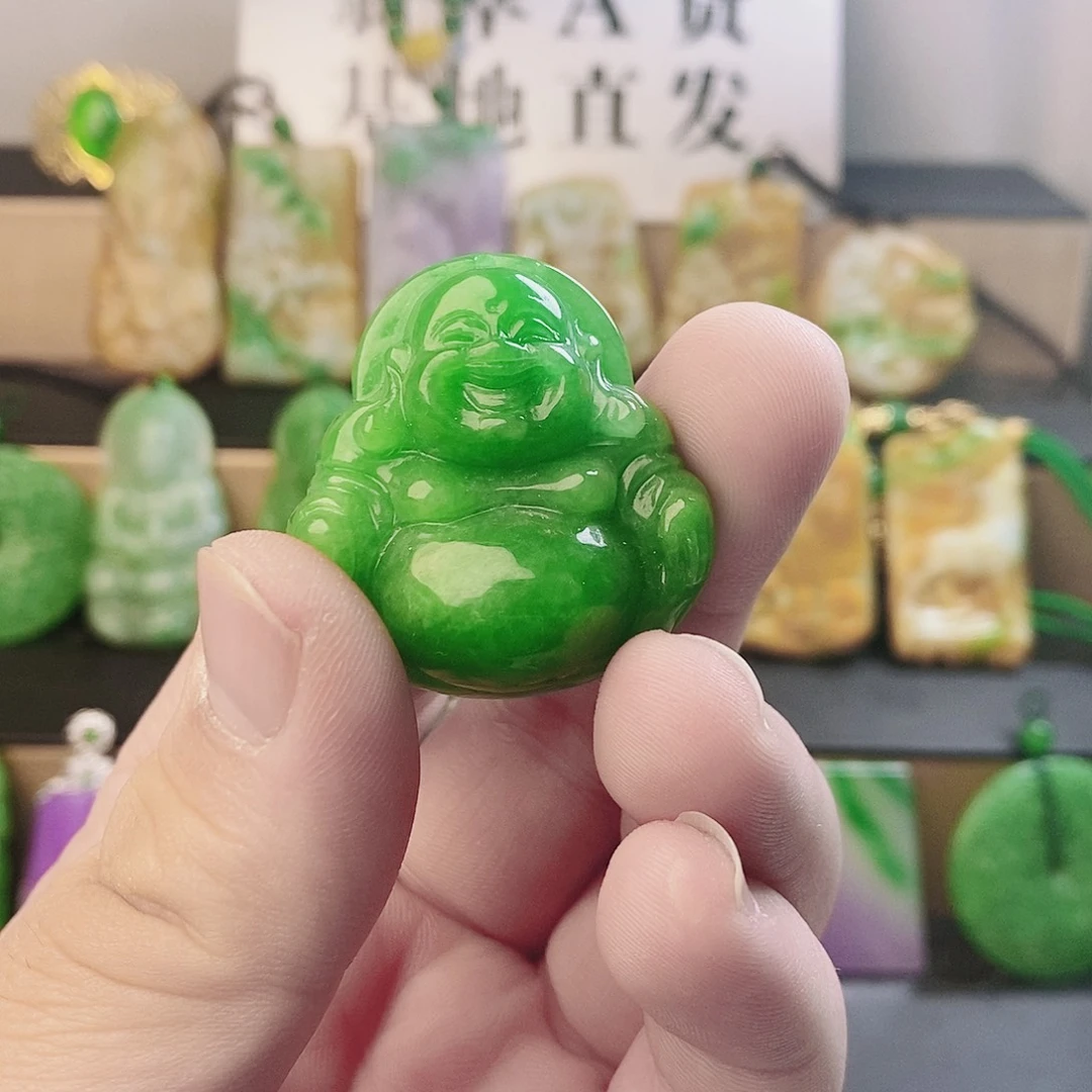 翡翠银S925镶嵌吊坠(赠链)