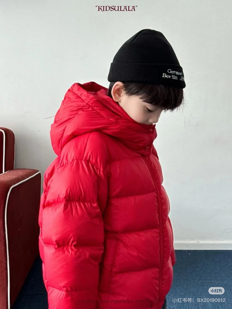 【由】喜庆红/粉色休闲羽绒服 9033