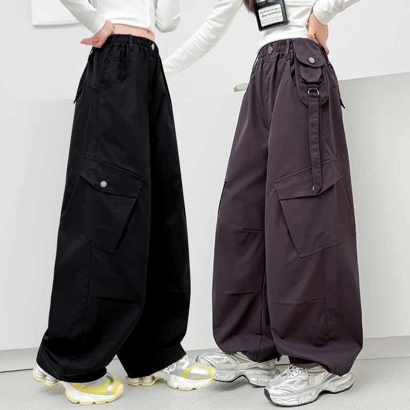 女童洋气休闲裤儿童韩版工装裤大童装长裤女孩裤子2025春秋新款