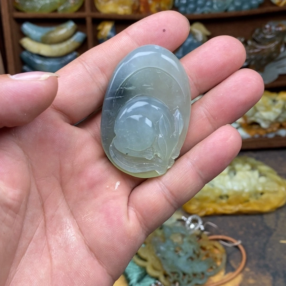 蛇纹石玉未镶嵌吊坠(不含链)