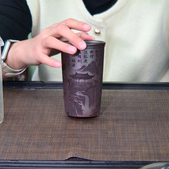 茶杯紫砂高货放漏