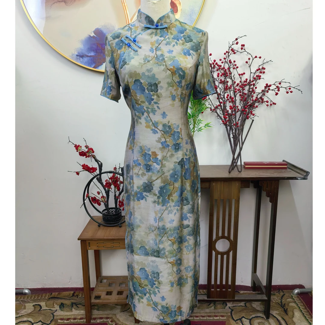 【美人如画】上上喜单层少女时尚修身显瘦日常夏季旗袍