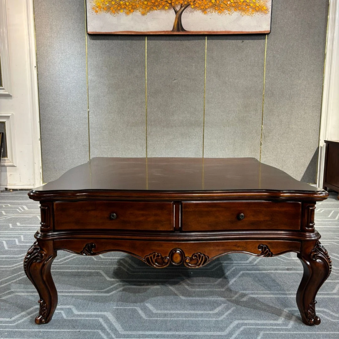 244方茶几  1200*1200*570   美式复古简约客厅家用边几