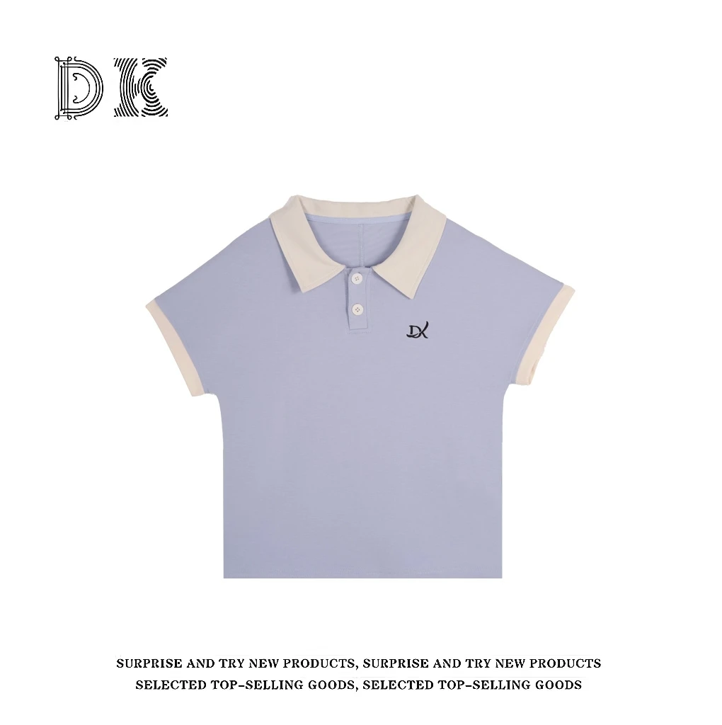 【福福款 不补差】夏季新款2025年休闲运动风设计师款撞色POLO衫