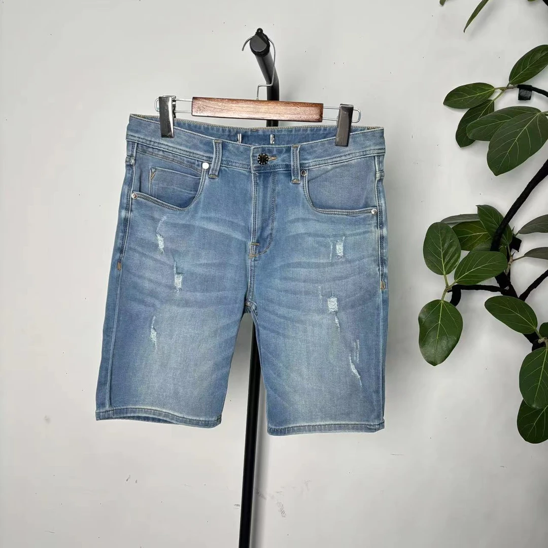 O-38 夏季新款男士休闲破洞休闲牛仔短裤 04957