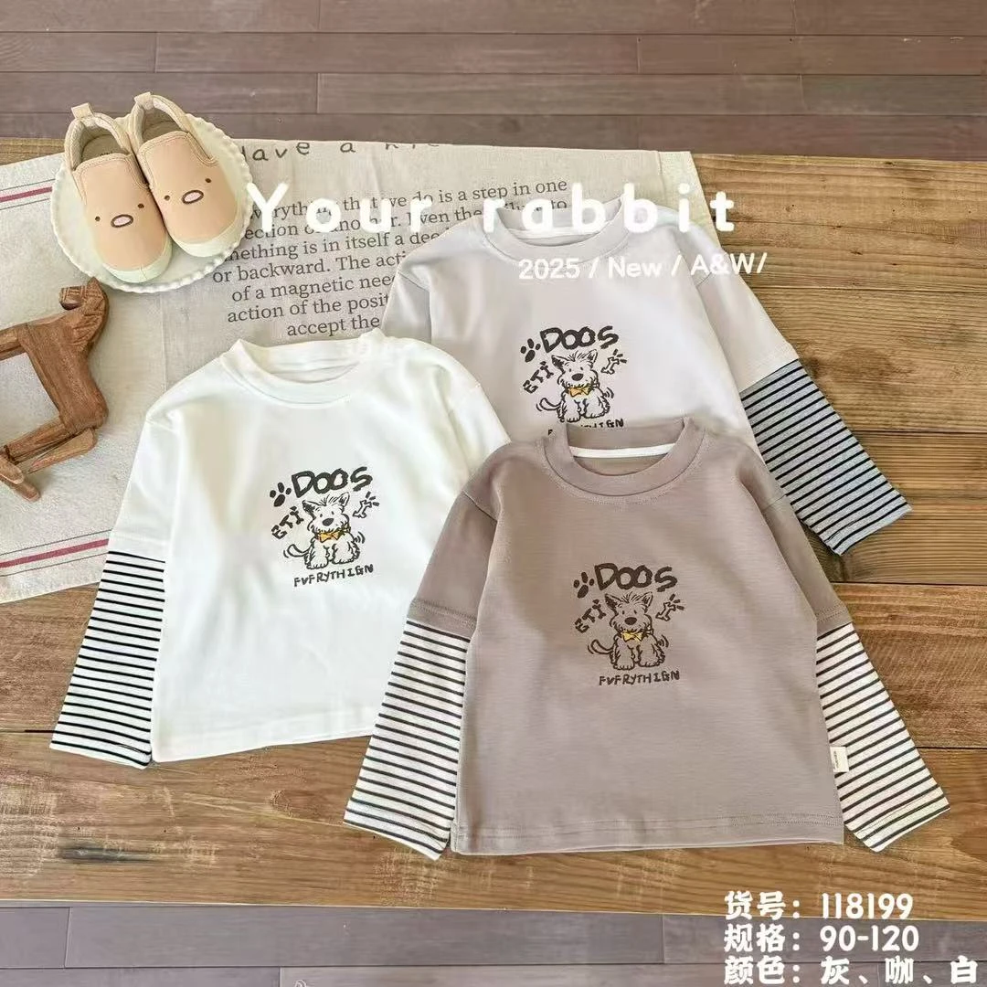 118199小狗汪汪圆领打底衫（白色）