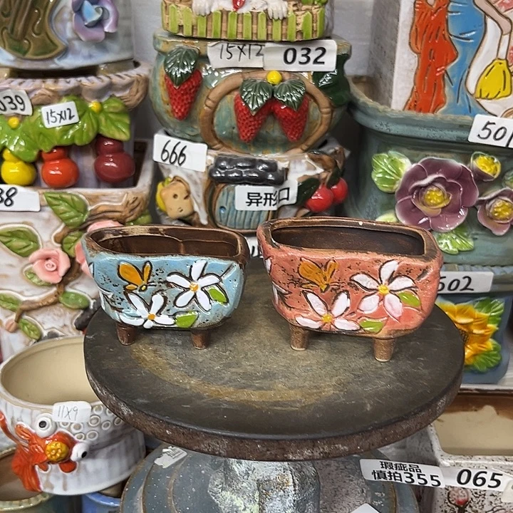 粗陶材质多肉花盆