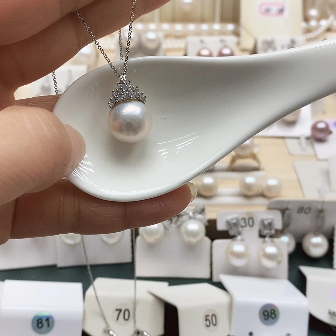 颈饰淡水珍珠银S925镶嵌
