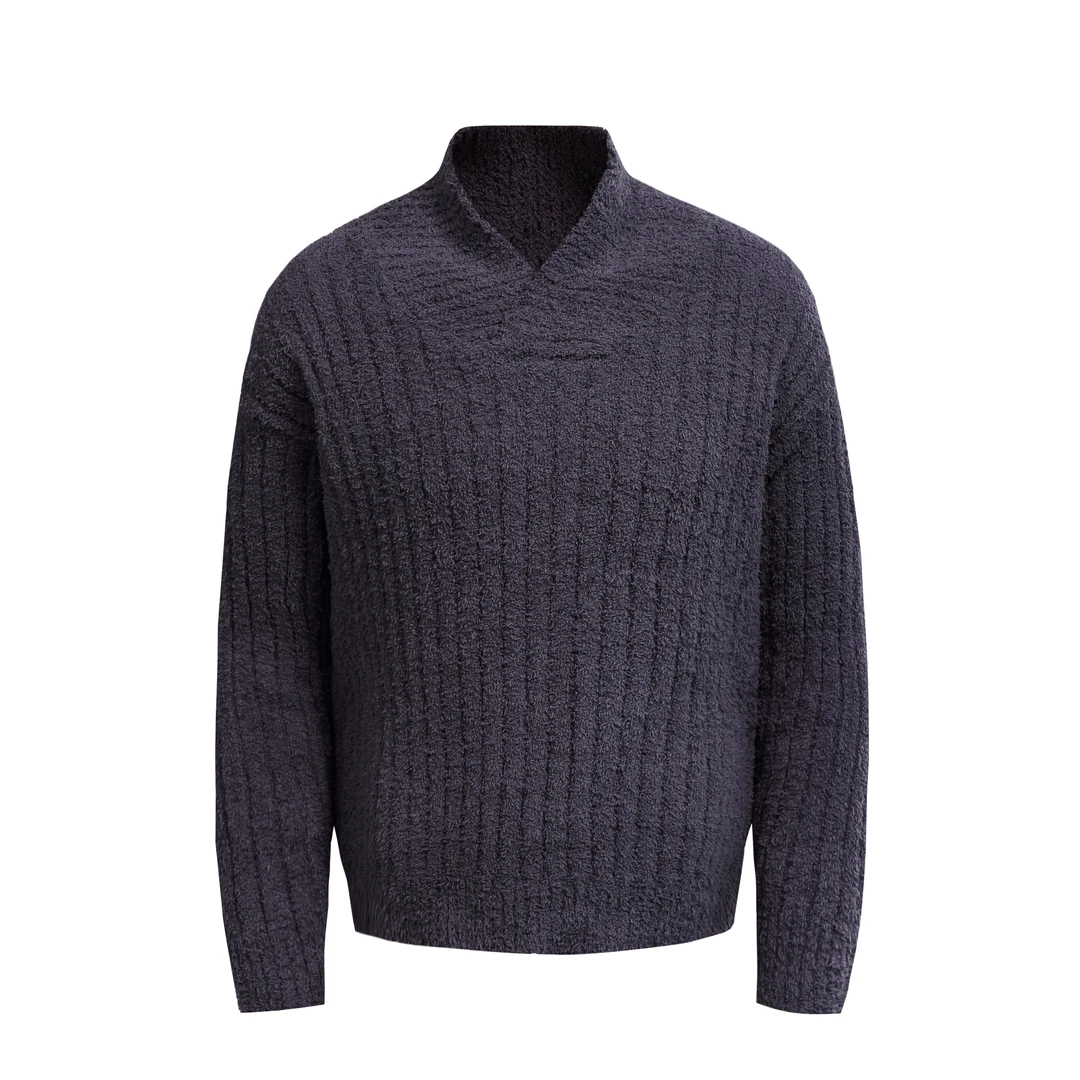 7701毛衣男长袖灰色秋冬