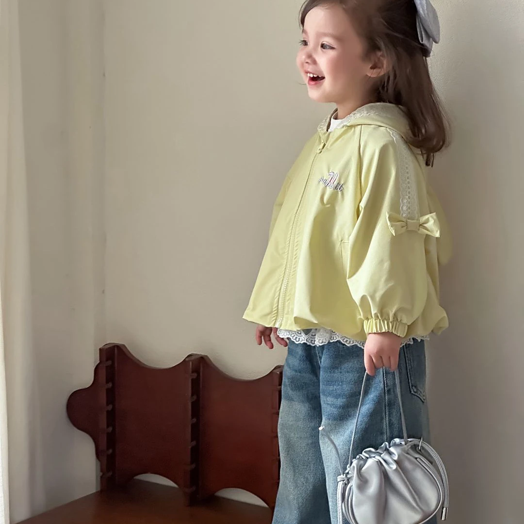女宝秋季新款可爱风卡通连帽宝宝风衣外套韩版女童上衣春秋小童