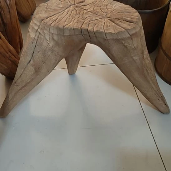 老****民俗老物件，风化凳子