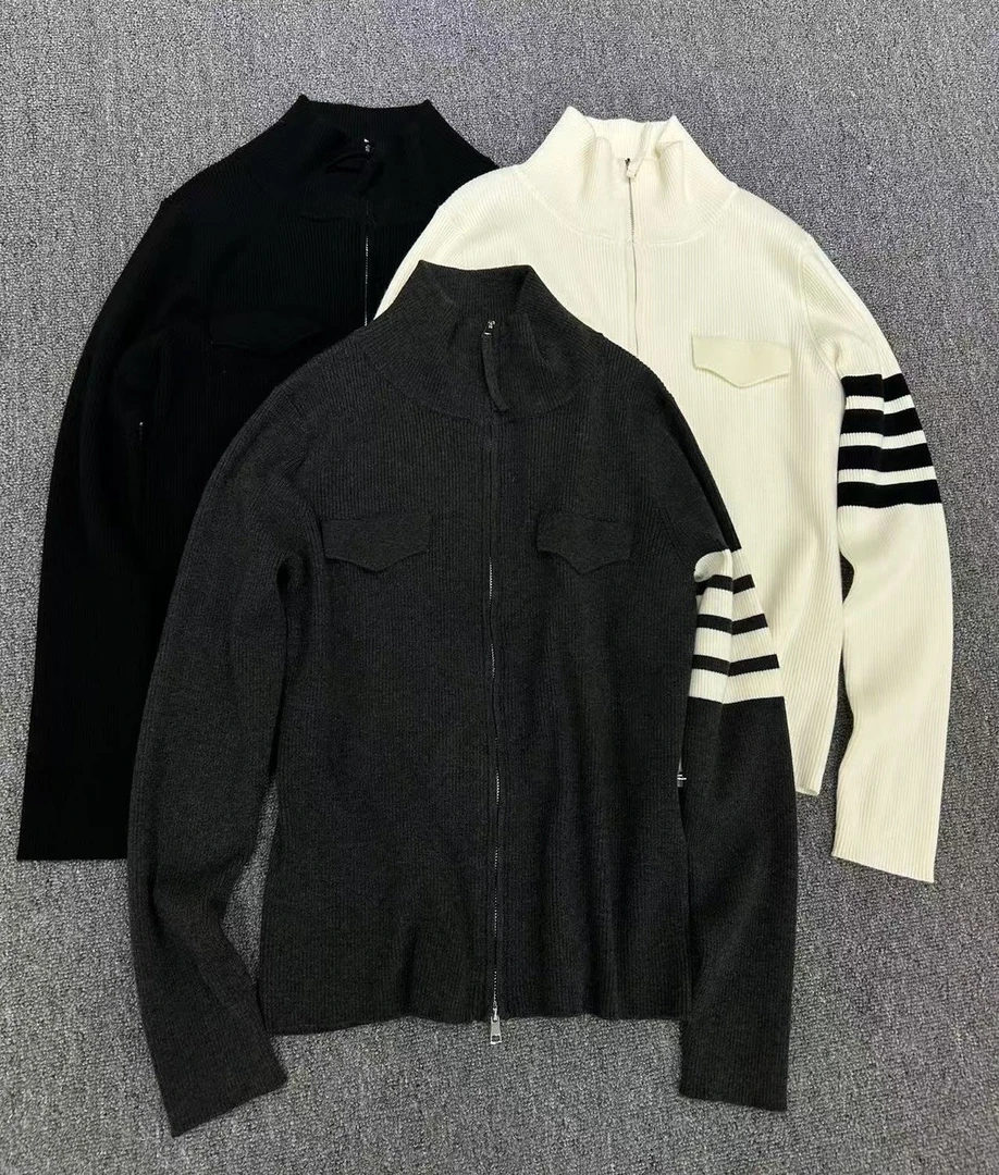 068-112023 中领拉链针织开衫长袖