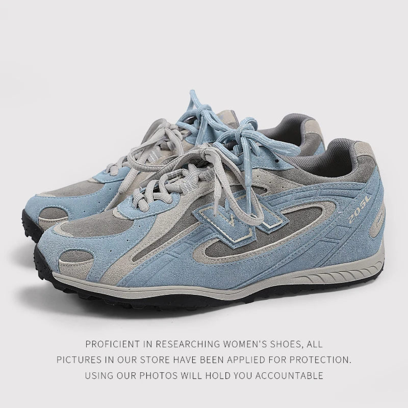 复古N字运动德训鞋2025秋季新款厚底休闲百搭轻便老爹鞋女