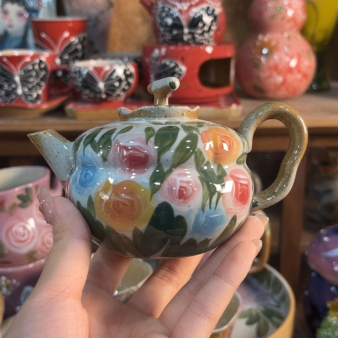 陶泥景德镇手工手绘高温釉下彩