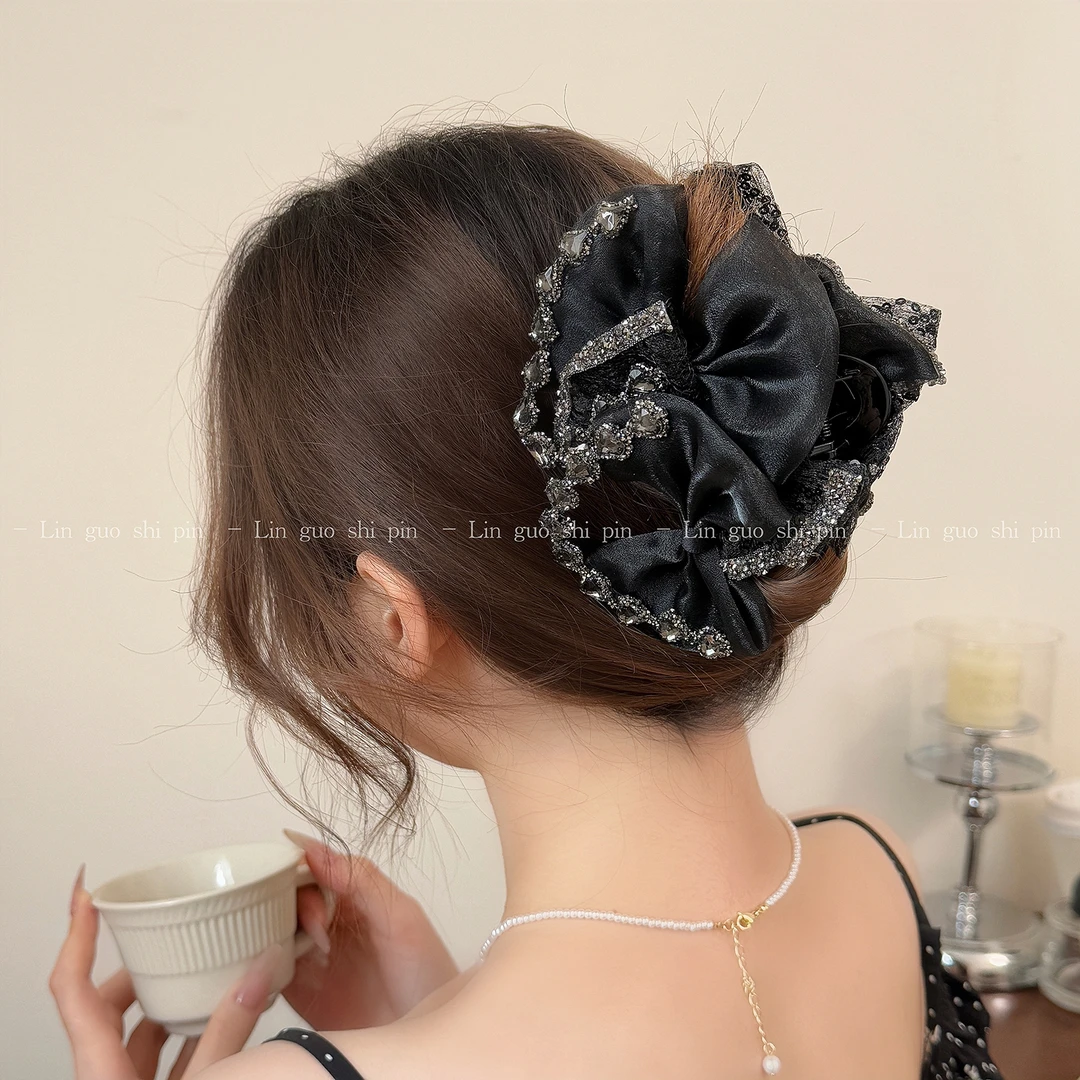 【浮生】巴黎王妃高级感轻奢气质蝴蝶结鲨鱼夹发夹发饰