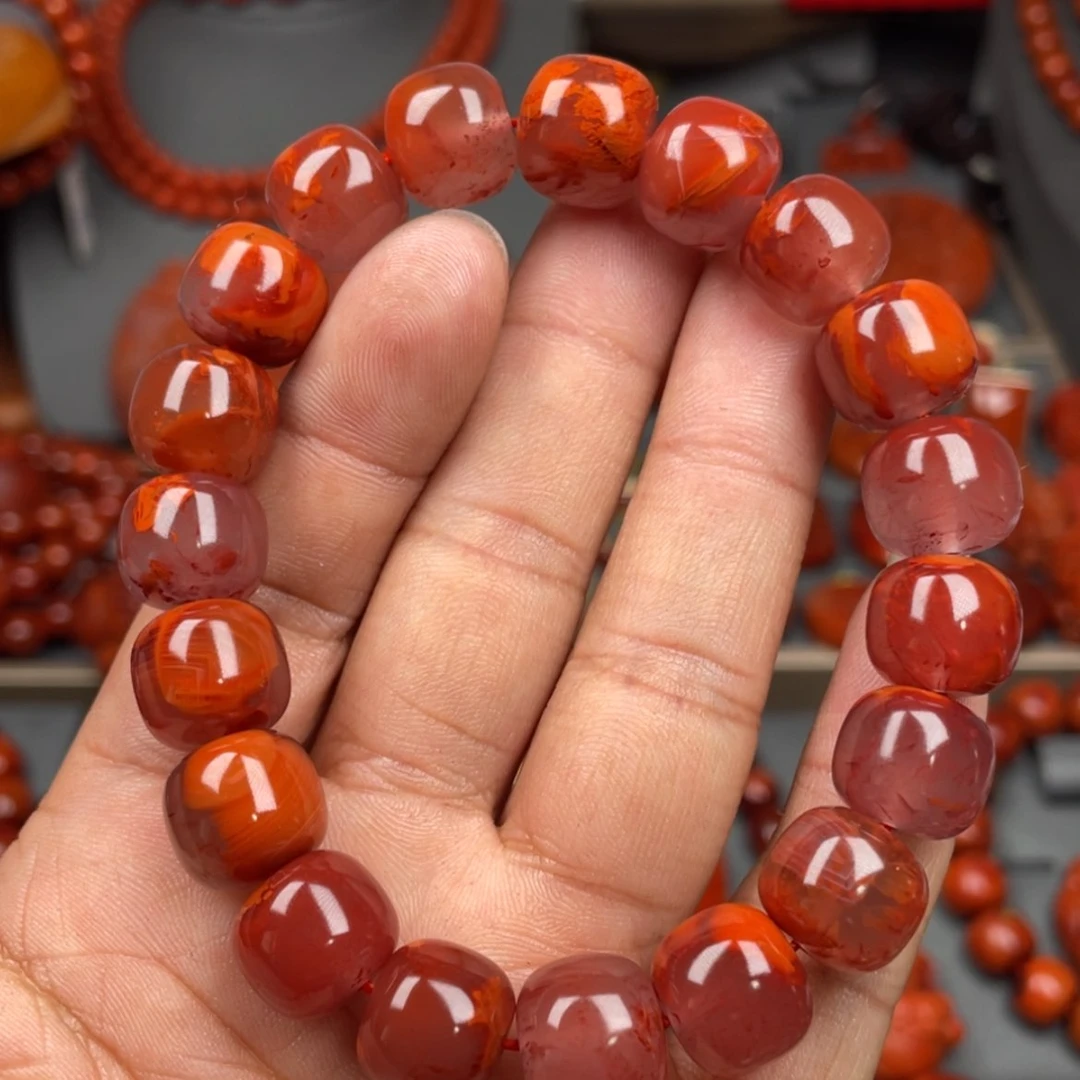 【闪购商品】南红玛瑙珠宝奇石未镶嵌单圈12