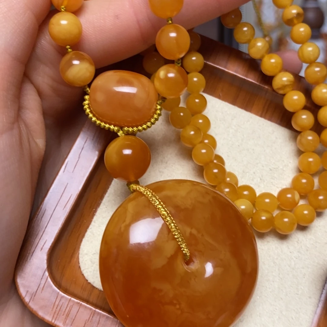 【闪购商品】蜜蜡颈饰未镶嵌项链