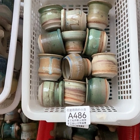 紫砂花盆486微瑕品口径3到4左右