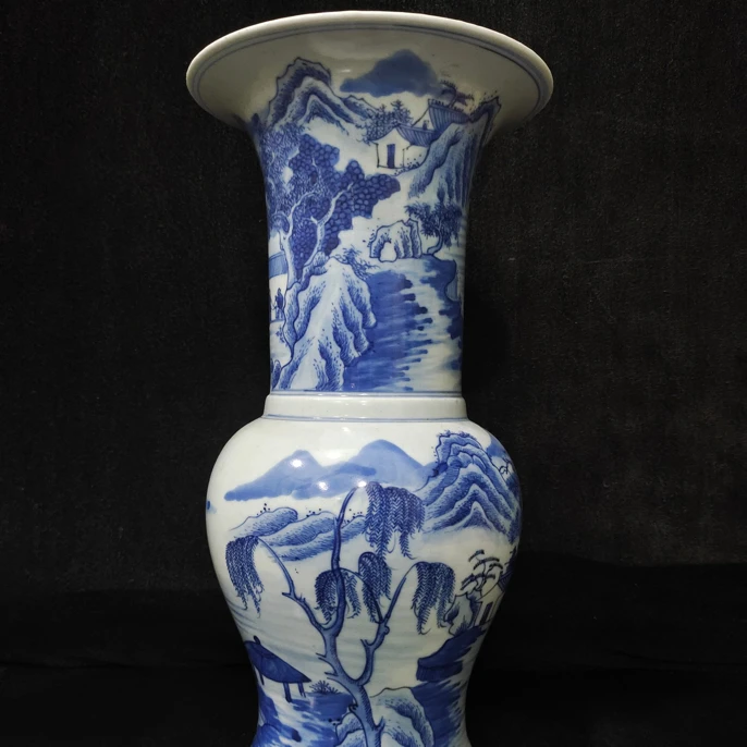 青花花斛展现精美古典风格陶瓷手工直播链接