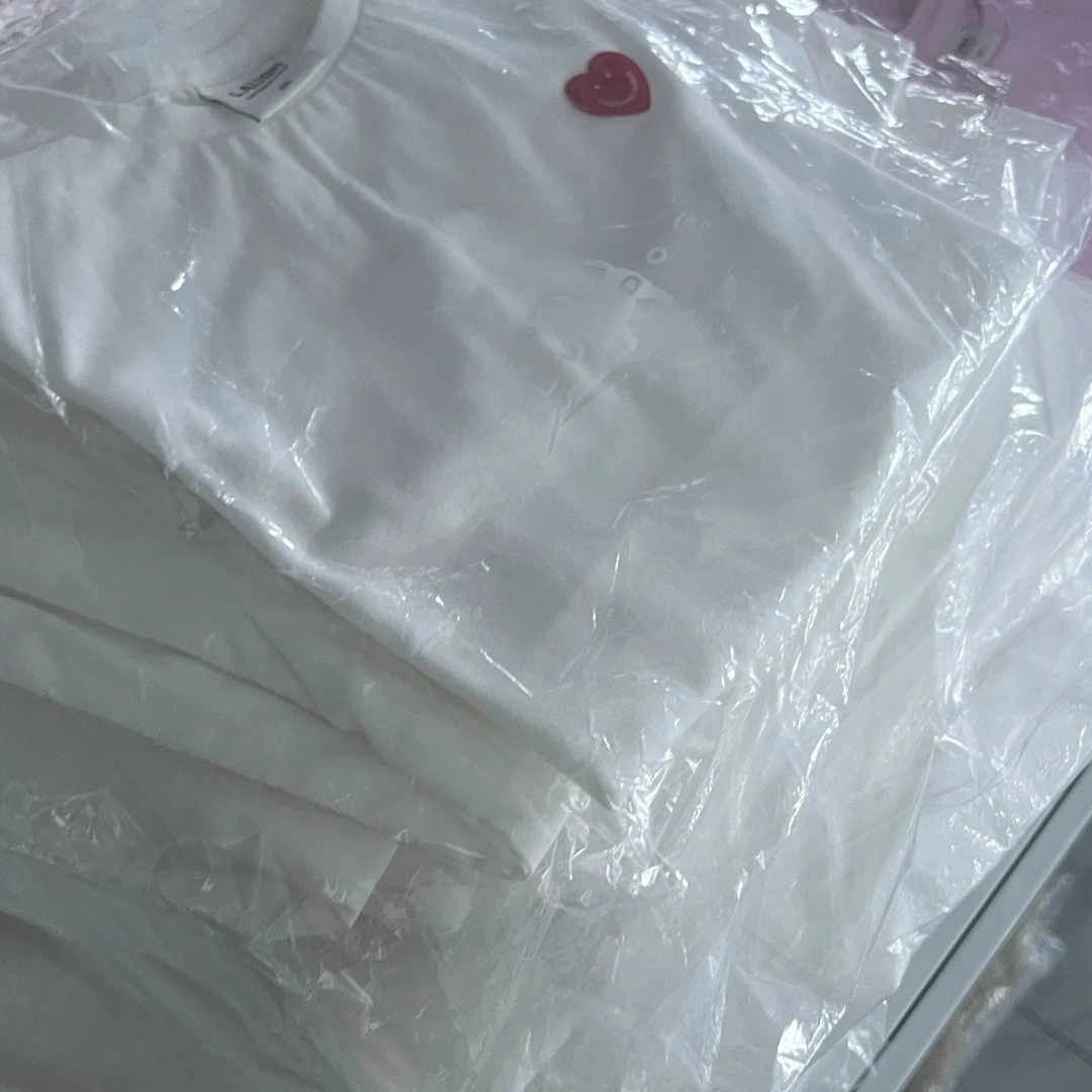 85919儿童T短袖棉T恤夏天爱心