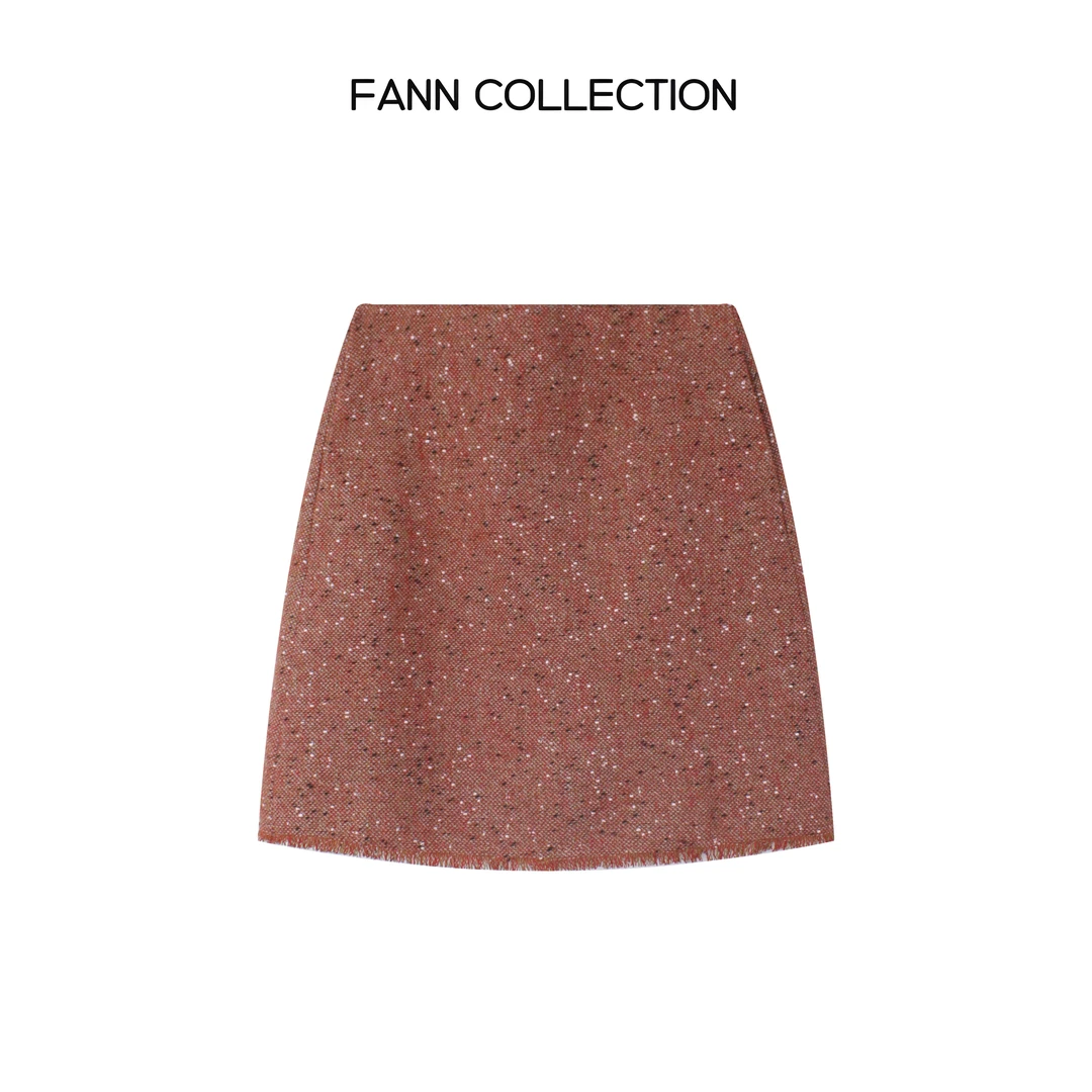 饭饭FANN COLLECTION 微醺玫瑰 半身短裙女2025新款冬季FANNC273