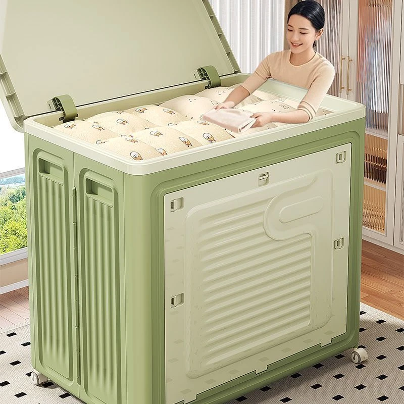 小米有品185L衣服收纳箱大容量特大号双开门翻盖衣物被子玩具储物