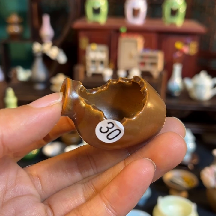 摆件微陶老王迷你花瓶