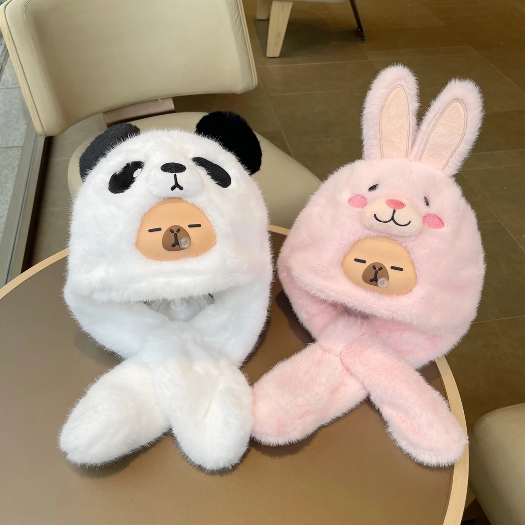 儿童帽子秋冬外出防风护耳帽男女童加绒保暖防寒雷锋帽冬百搭毛绒