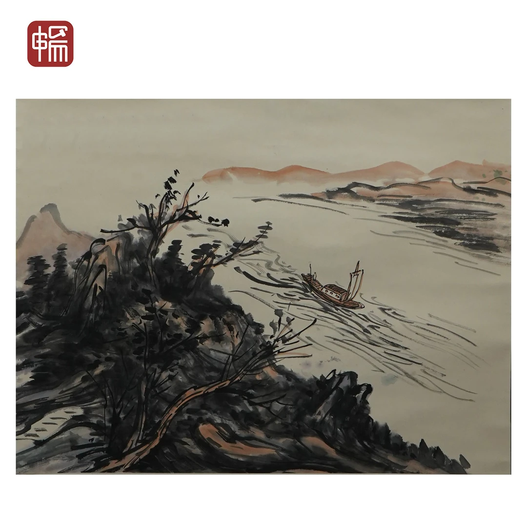 JZ130 2003年作《江流天地外》67*51（3.07平尺）纸本立轴  FL