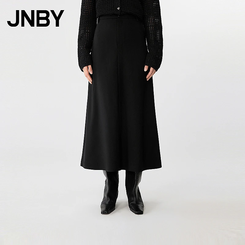 【商场同款新品】JNBY/江南布衣25春绵羊毛A字半身裙女5P1D14040