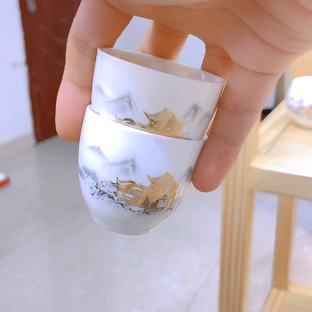 羊脂玉瓷茶具套装