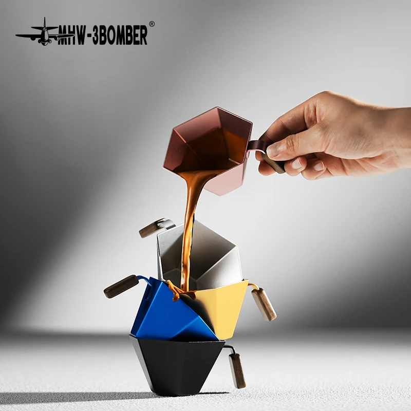 MHW-3BOMBER/轰炸机棱镜量杯咖啡萃取杯双刻度浓缩咖啡杯铝合金