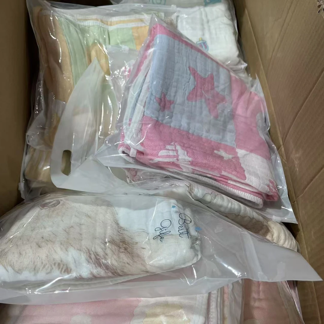 六层杂款竹棉纱布浴巾