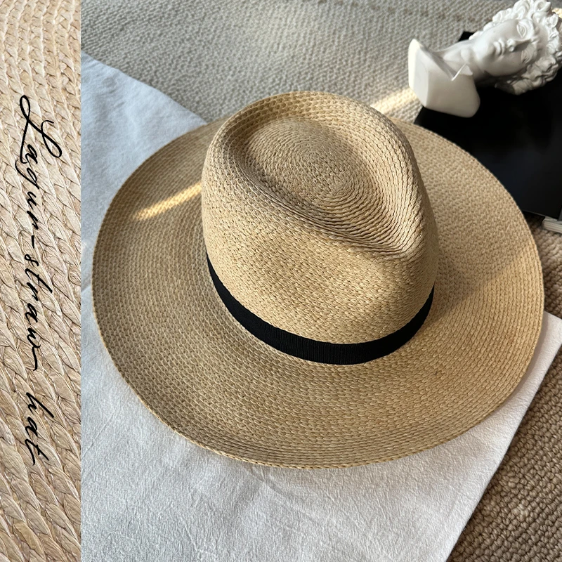 海风夏旬~巴拿马大帽檐防晒帽海边沙滩度假草帽女礼帽夏遮阳帽