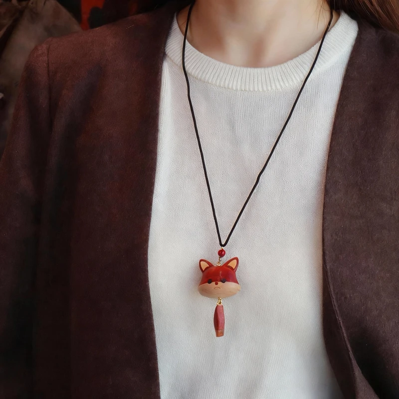 超萌狐狸创意百搭治愈配饰男女情侣钥匙扣