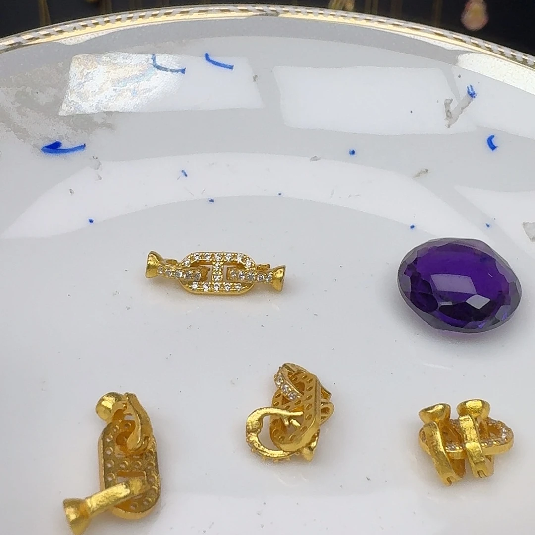 颈饰银S925镶嵌紫晶紫水晶925镶嵌24