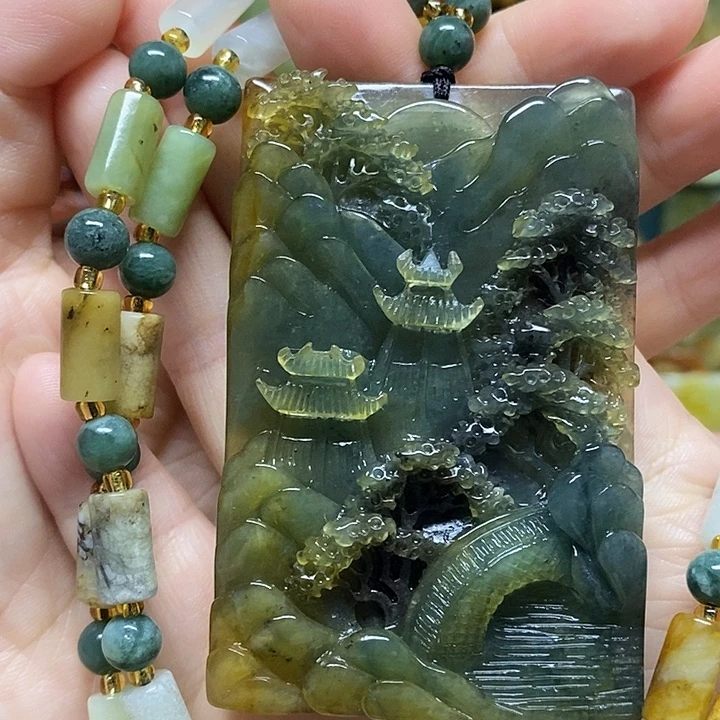 未镶嵌岫玉吊坠(赠链)