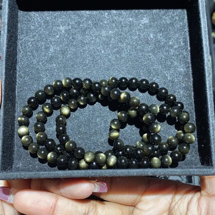 黑曜岩手链未镶嵌。****？