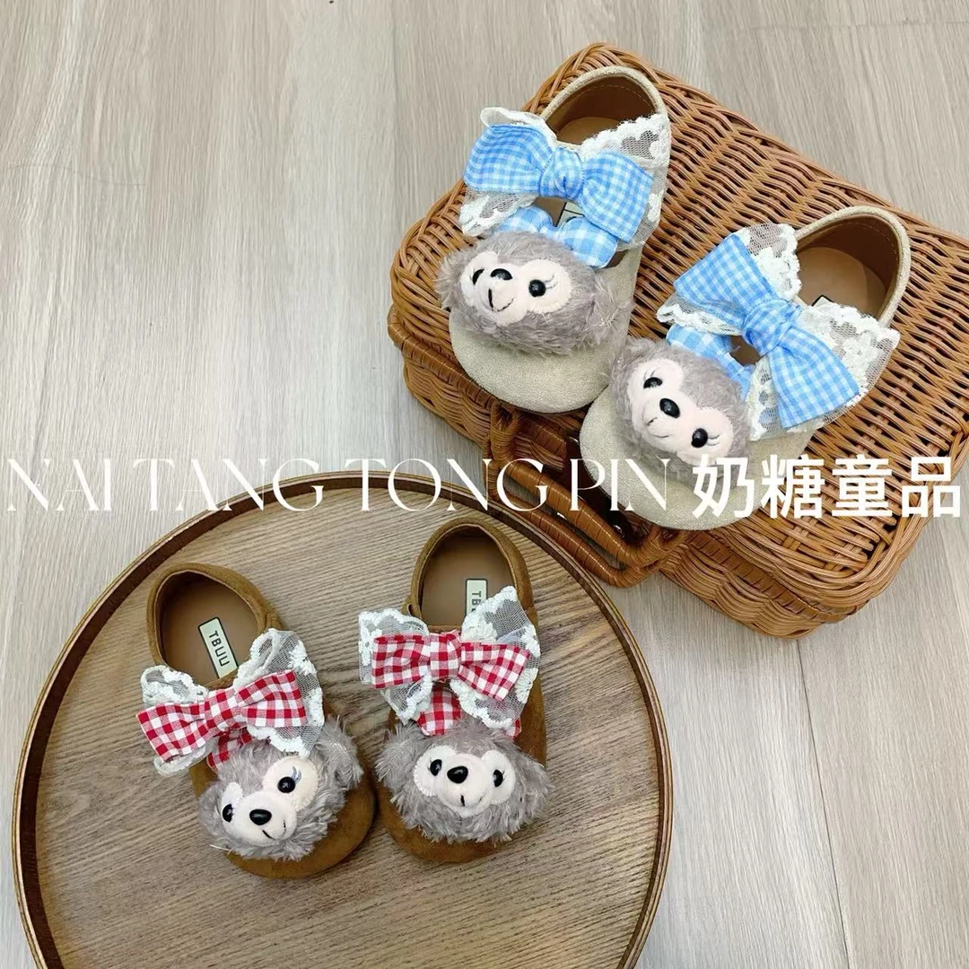 【雪莉玫】秋季新款女童卡通公仔单鞋可爱百搭软底宝宝鞋洋气小皮鞋