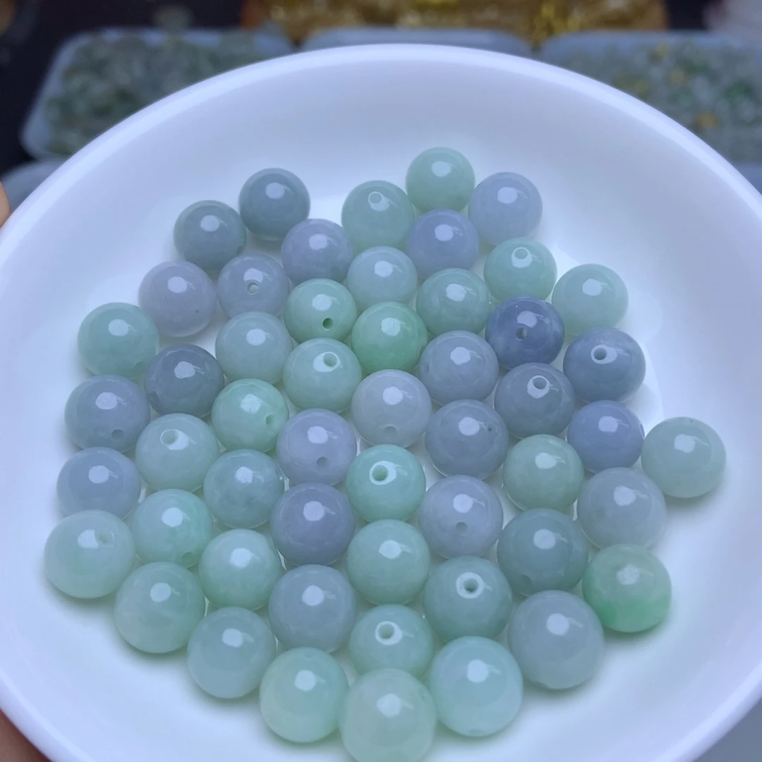 未镶嵌手链翡翠卡10紫绿10个