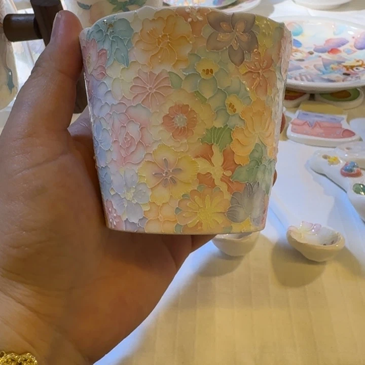 杯万花猪口杯好看的杯杯