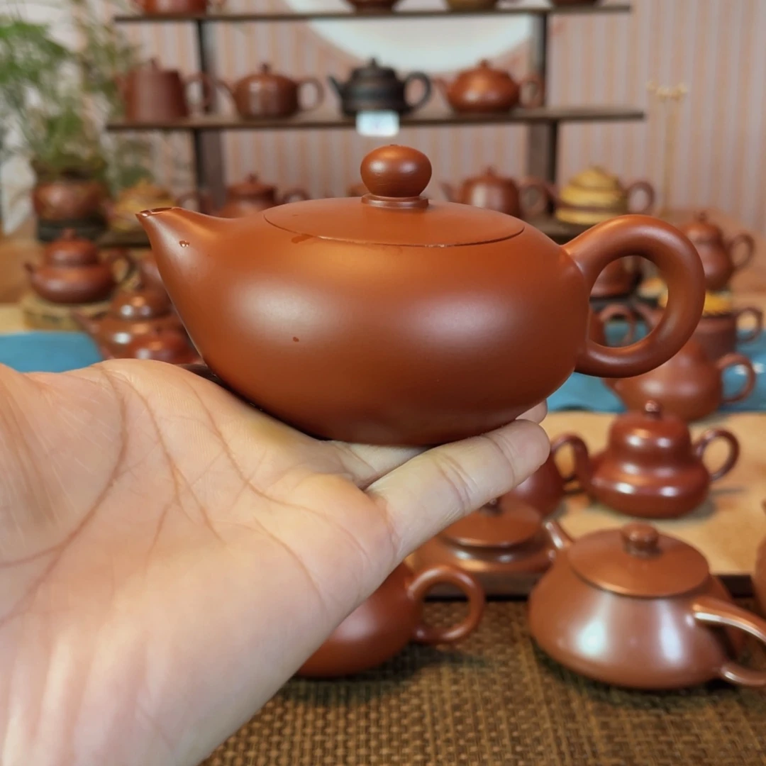 茶壶紫砂佛****店潮州手工手拉朱泥禅凤雏壶