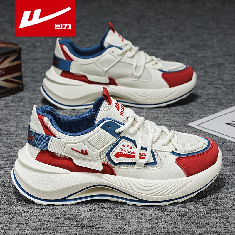 回力男鞋春季新款本命年红色老爹鞋爆款休闲百搭网面青少年运动鞋