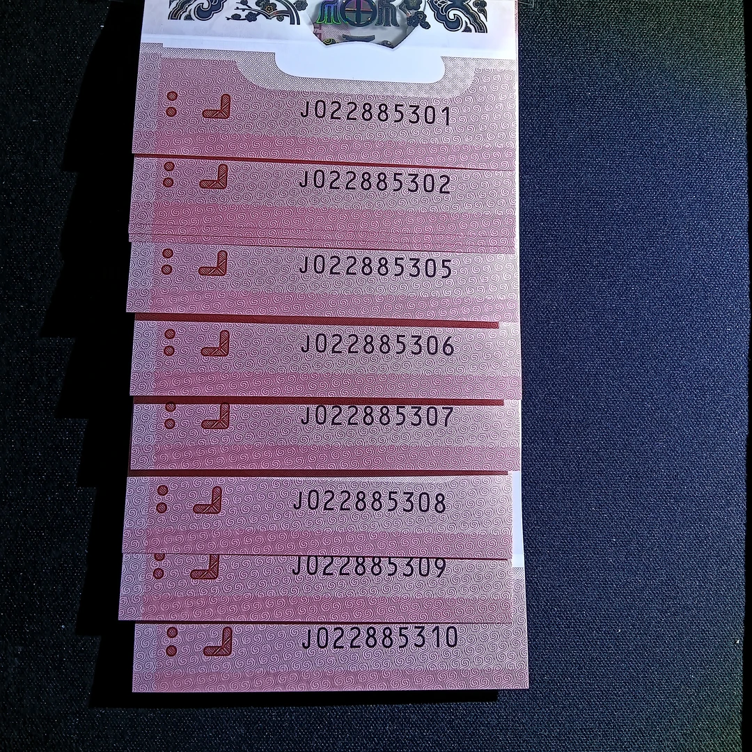 【25年蛇钞】022885301十连号    编码699