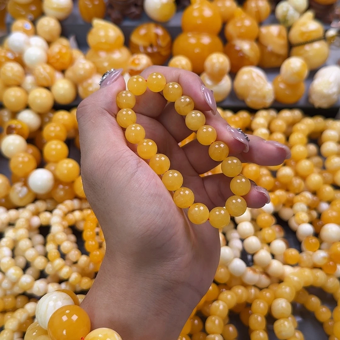 蜜蜡未镶嵌珠宝奇石10mm