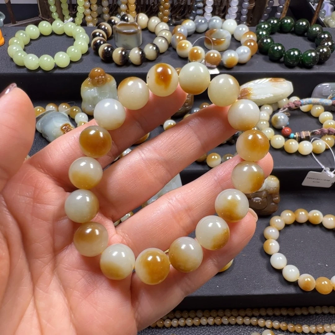 和田玉未镶嵌手链卡12