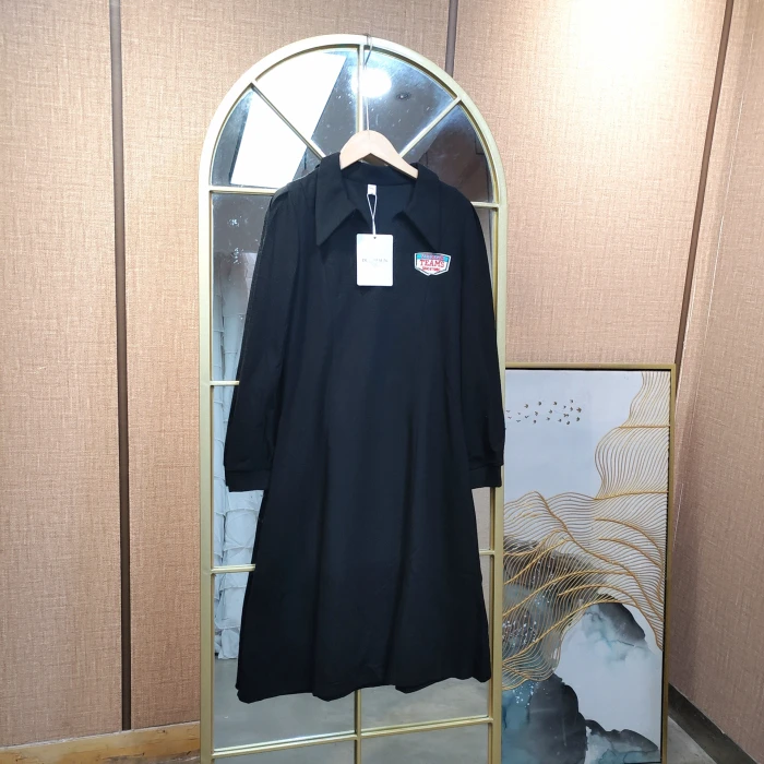 CF50孕妇黑色连衣裙M90-120L130XL140 2XL150