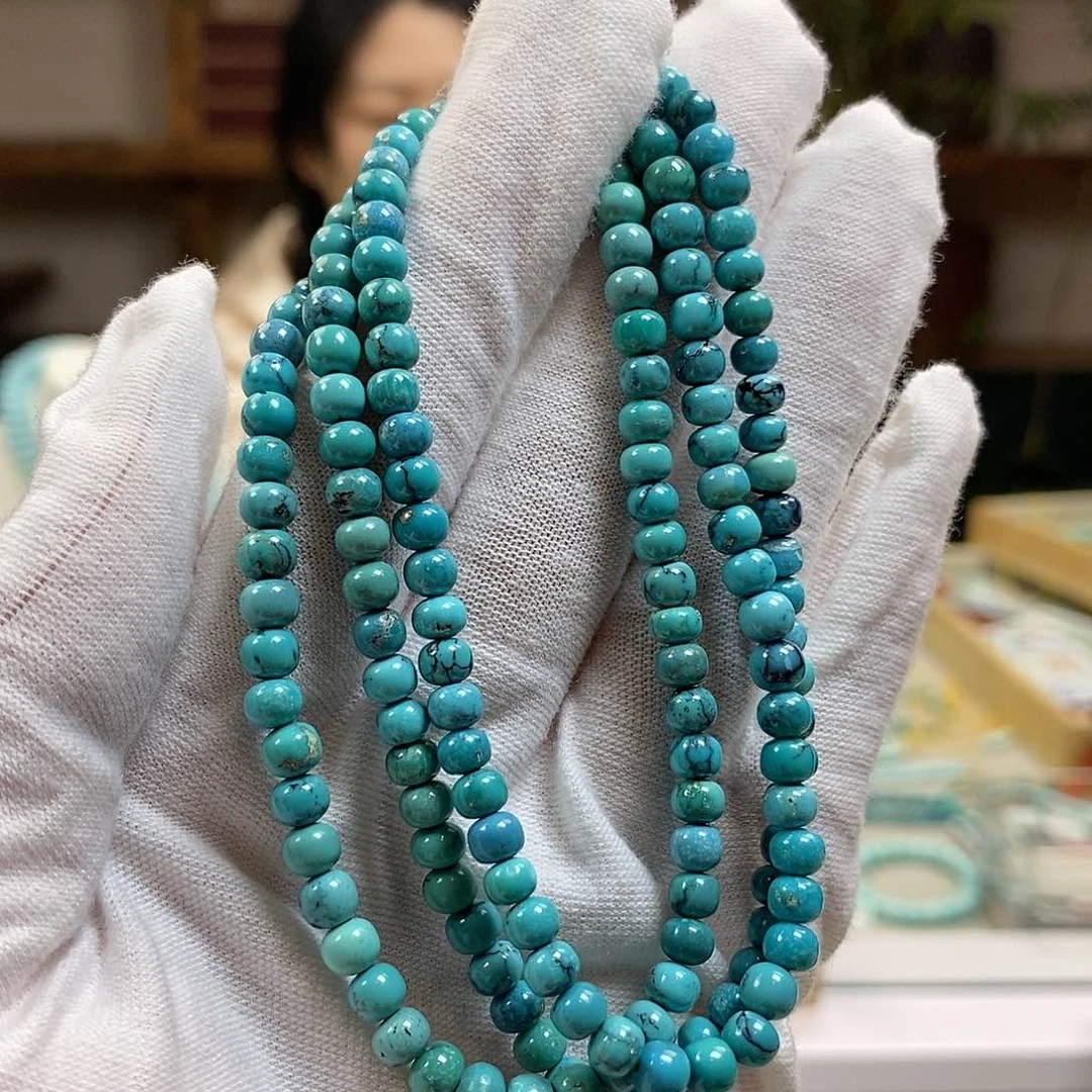 绿松石A12玉化108卡4.8未镶嵌