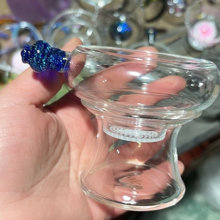 玻璃手工艺品玻璃茶色宝蓝金茶漏