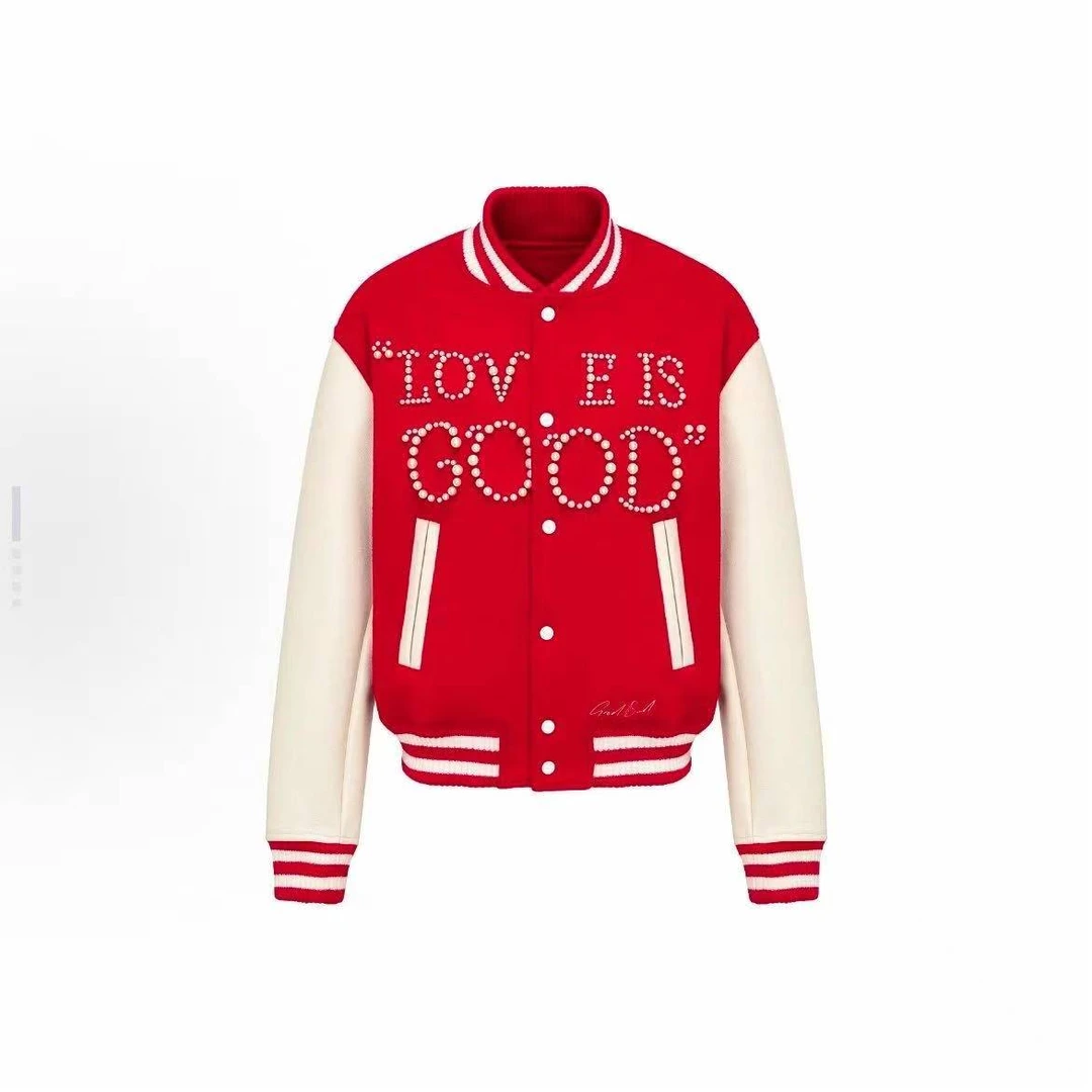 GB-GOODBRAND LOVE IS GOOD限定配色经典标语轻奢时尚高级棒球服
